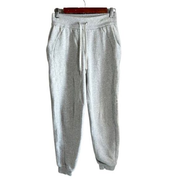 Lululemon Scuba High-Rise Jogger 4 Gray Fleece OTF Orange Theory 28" Pants - Picture 1 of 8